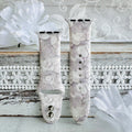 Ivory Blooms Print Silicone Band For Apple Watch
