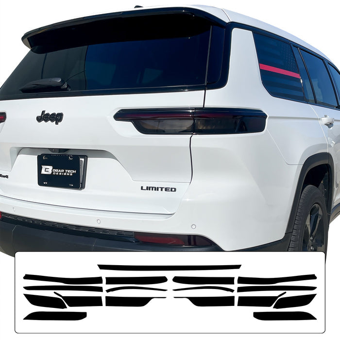 Headlight Taillight Precut Smoked PPF Tint Kit Film Overlay Fits Jeep Grand Cherokee 2022 - 2025 - Bogar Tech Designs