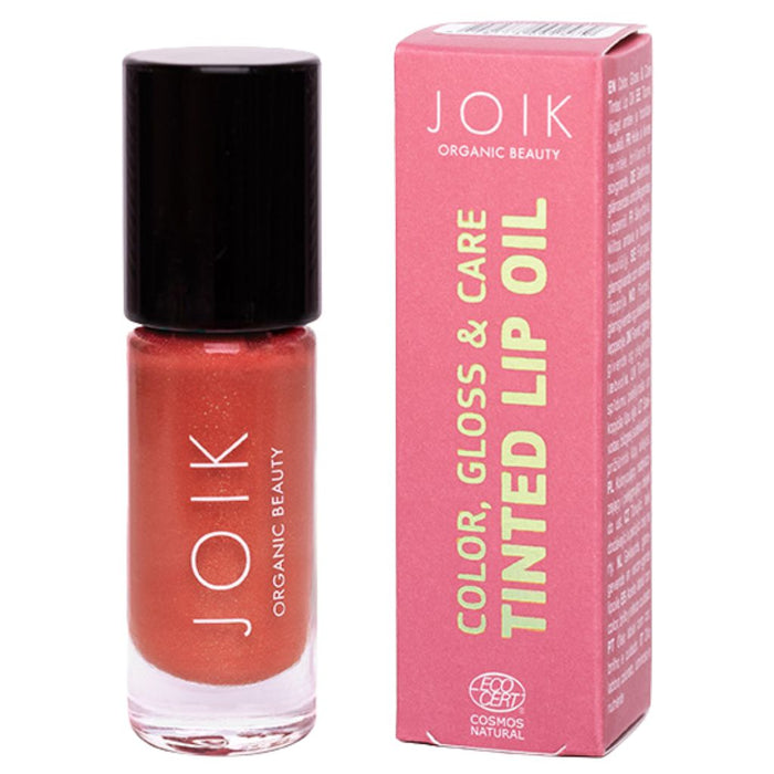 JOIK Organic Colour, Gloss & Care Lip Oil Sävyttävä Huuliöljy 4,5ml - 08 Peachy Coral
