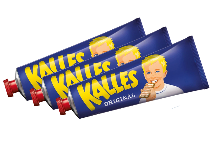 3 x Kalles Kaviar Original 300g large tubes – Swedish creamed smoked cod roe spread, MSC-certified, made in Sweden since 1954