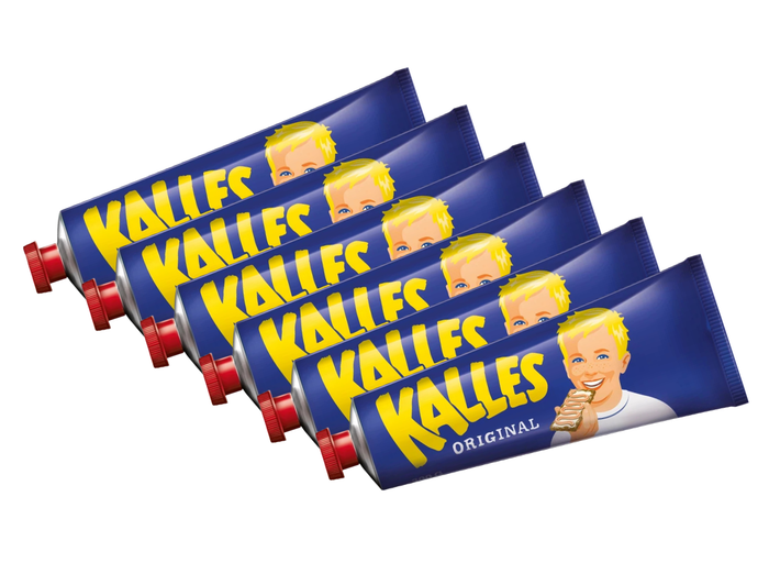 6 x Kalles Kaviar Original 300g large tubes – Swedish creamed smoked cod roe spread, MSC-certified, made in Sweden since 1954