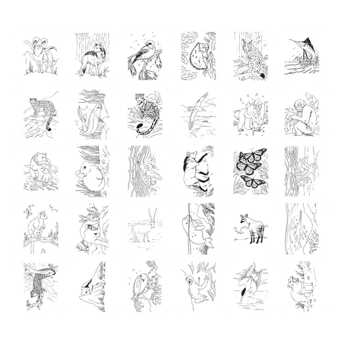 KidyDraw Pad - Illuminated Drawing Tablet - Animals - Drawings
