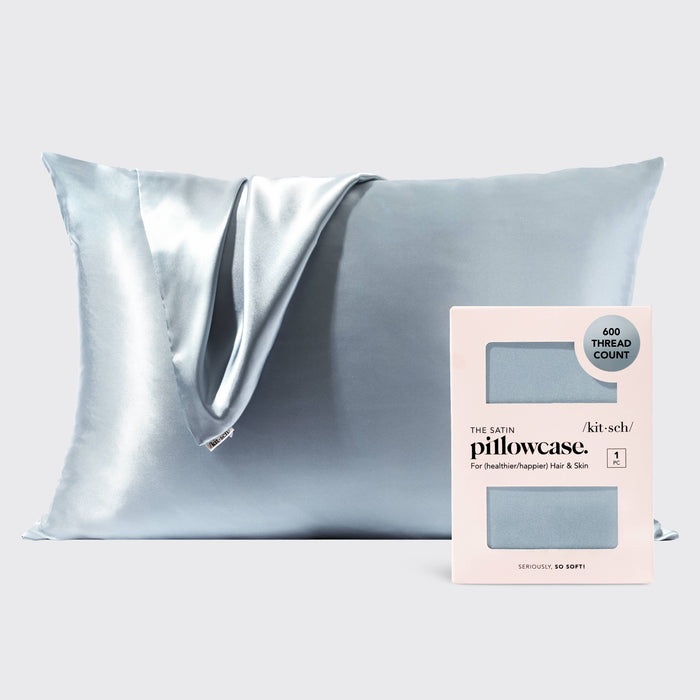 KITSCH - Satin Pillowcase Standard - Haze Blue
