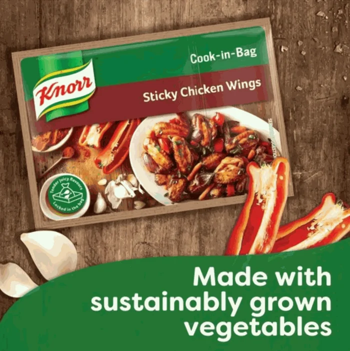 Knorr Cook-in-Bag Sticky Chicken Wings 35g seasoning mix with roasting bag