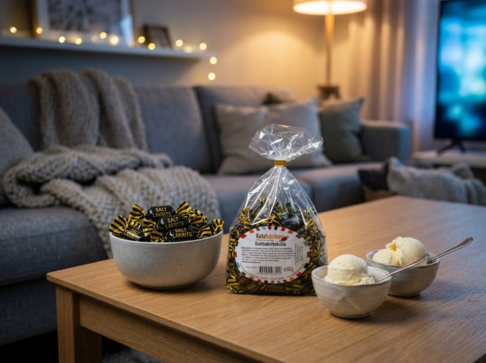 Kolafabriken Saltlakritskola 600g (21.16 oz) – Authentic Swedish Salt Licorice Toffee