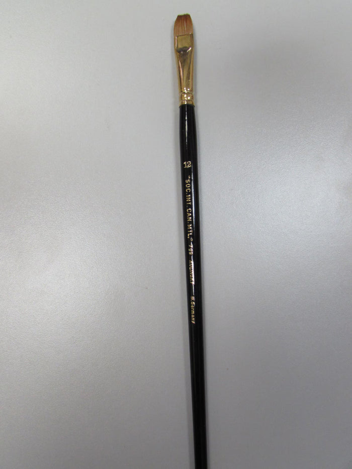 Kolinsky Red Sable Oil Brush Bright # 12 Long Handle