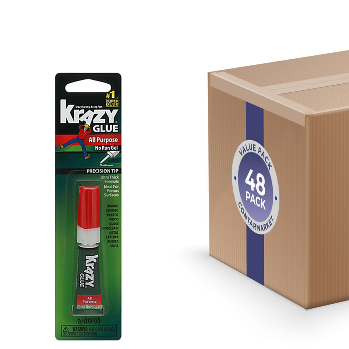 Krazy Glue Mini Precision Tubes Carded – 0.07 oz – 48 Pack