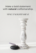 Large Classic Candle Stand Whitewash Natural Wood Grain
