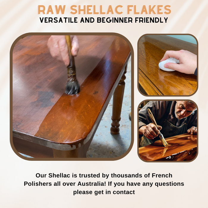 Lemon Shellac Flakes dewaxed – French Polish