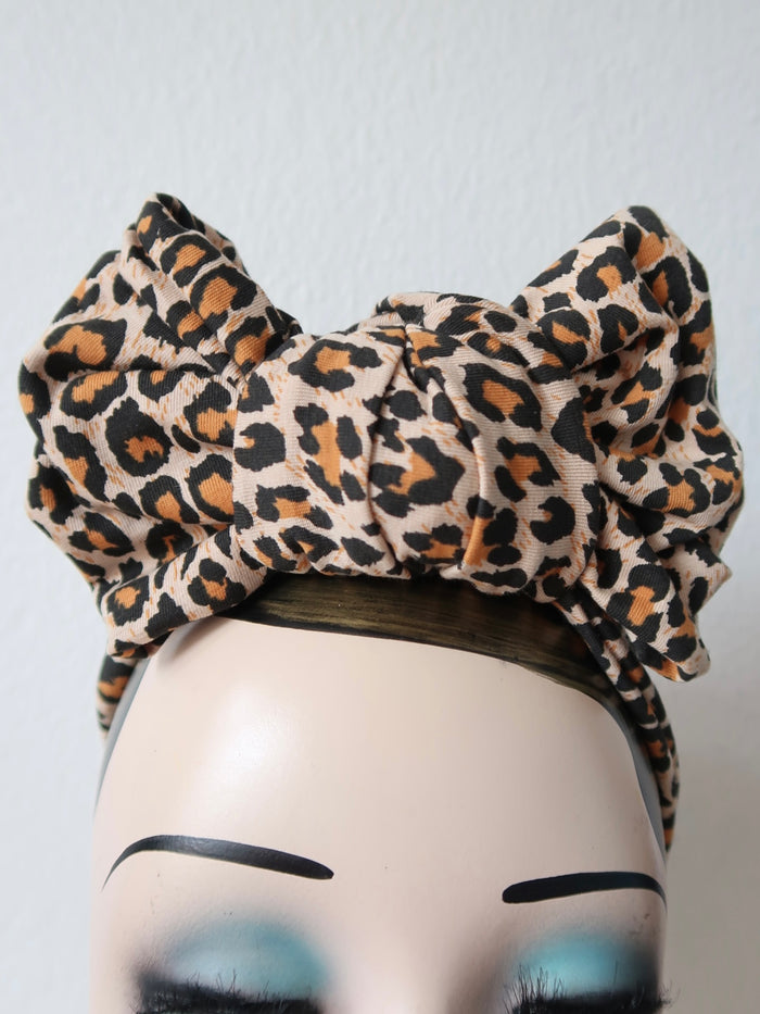 Leopard print vintage headband
