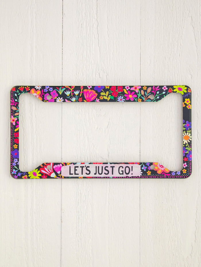 License Plate Frame|Let's Just Go-view 1
