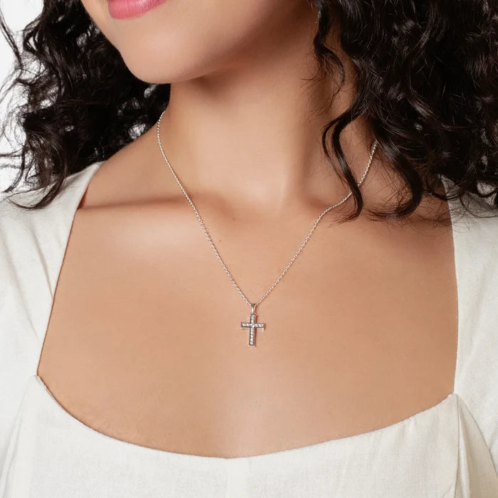 Luminous Cross Pendant-Silver