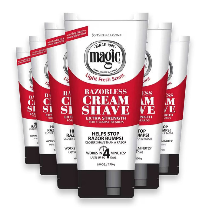 Magic Shave Razorless Cream Shave Extra Strength - 6 oz - 6 Pack