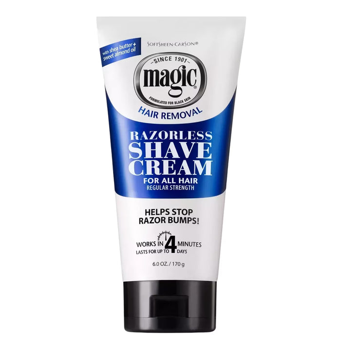 Magic Shave Razorless Shaving Cream, Normal Beard Maintenance - 6 oz - 2 Pack - Open Box