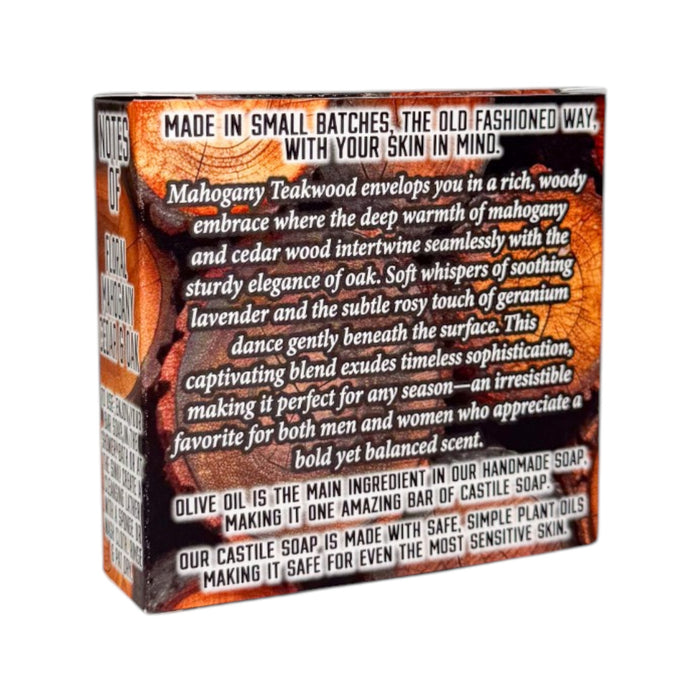 Mahogany Teakwood -Bar Soap - Old Town Soap Co.