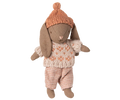 Maileg Winter Bunny Micro in Brown/Rose