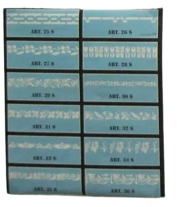 Maxisten Collection Extra Large Border Reusable Stencil 21x90cm  #34  -Bonus Stencil brush included
