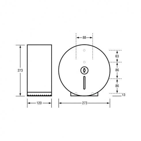 Metlam Designer ML841 Jumbo Toilet Roll Dispenser
