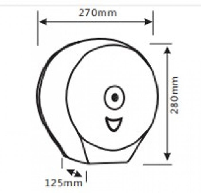 Metlam ML840MKII_WHT Jumbo Toilet Roll Dispenser
