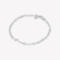 Mini Chain Breaker Cross Bracelet-Silver
