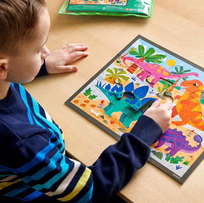 Mudpuppy Mighty Dinosaurs 12-Piece Pouch Puzzle