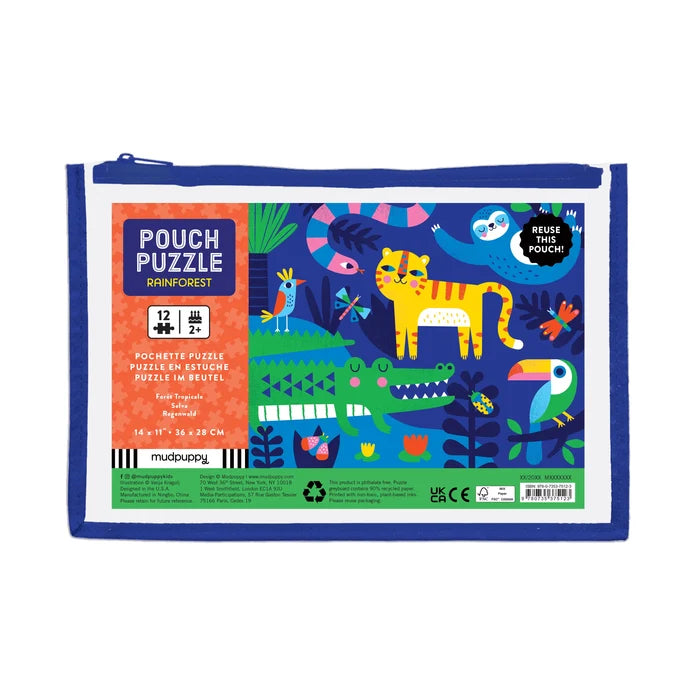 Mudpuppy Rainforest 12-Piece Pouch Puzzle
