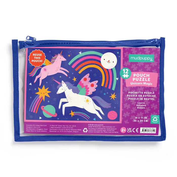 Mudpuppy Unicorn Magic 12-Piece Pouch Puzzle
