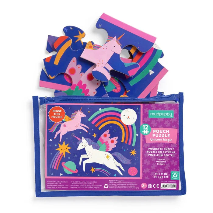 Mudpuppy Unicorn Magic 12-Piece Pouch Puzzle