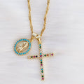 Necklace-Creation Double Charm Turquoise Pendant