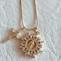 Necklace-Majesty Double Charm Religious Pendant