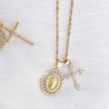 Necklace-Royalty Double Charm Religious Pendant