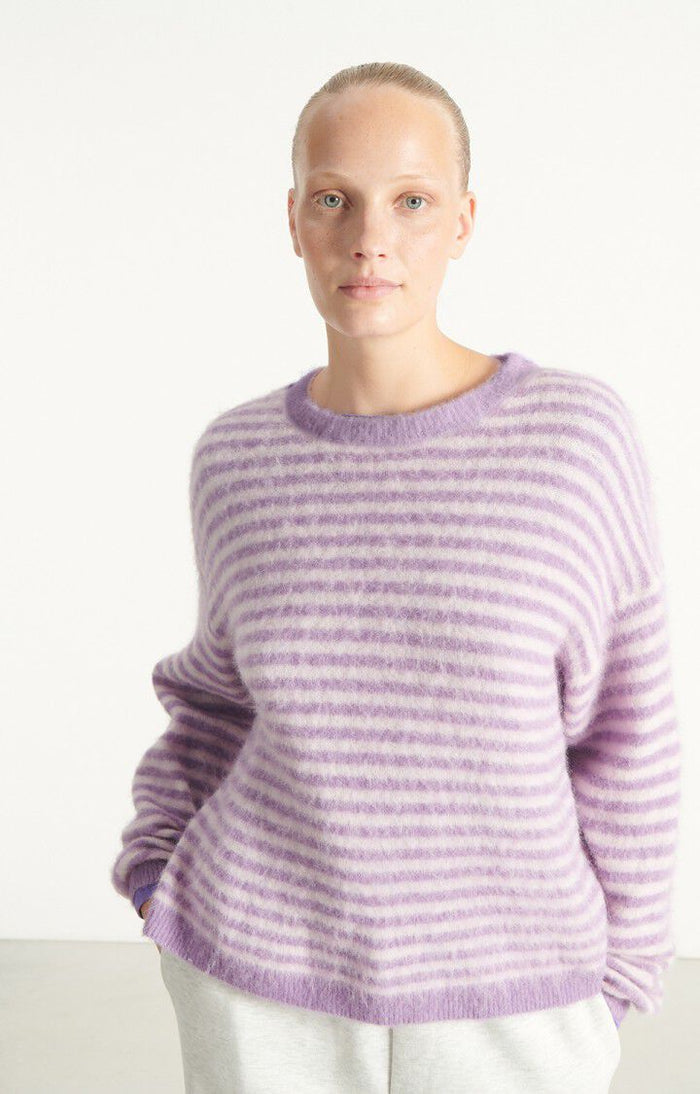 NENYBAY PULLOVER NEN18C | Violet Striped Rosebud - Darling & Domain