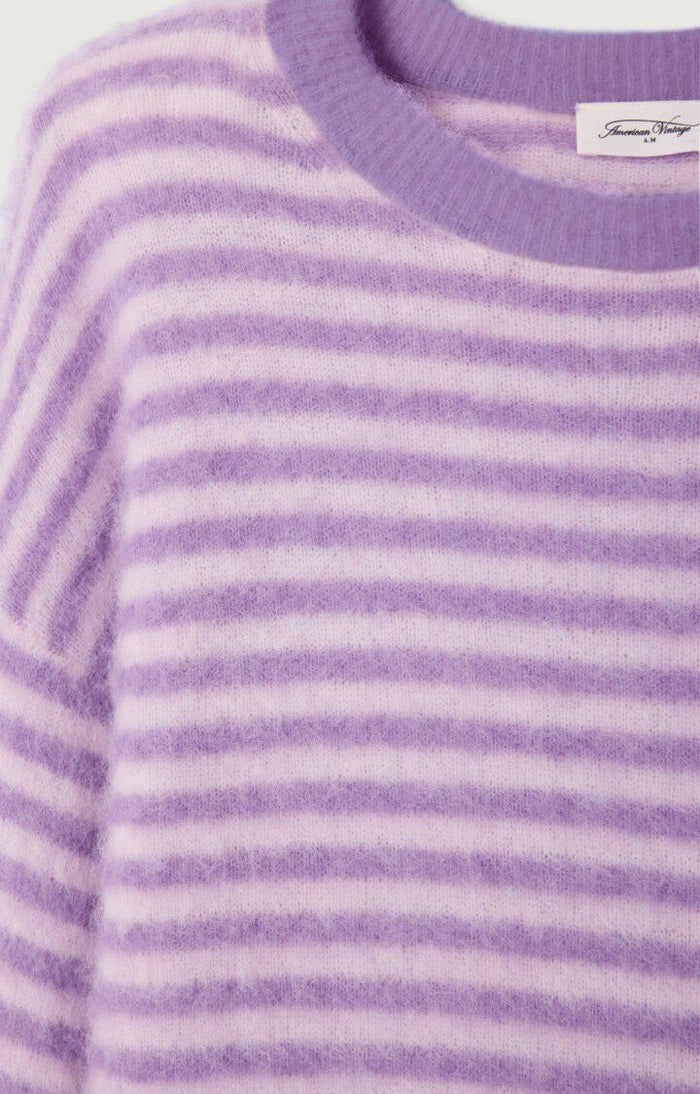 NENYBAY PULLOVER NEN18C | Violet Striped Rosebud - Darling & Domain