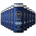NIVEA MEN 3 in 1 Cool Body Wash, 16.9oz - 12 Pack