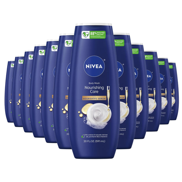 NIVEA Nourishing Care Body Wash, 20 oz - 12 Pack
