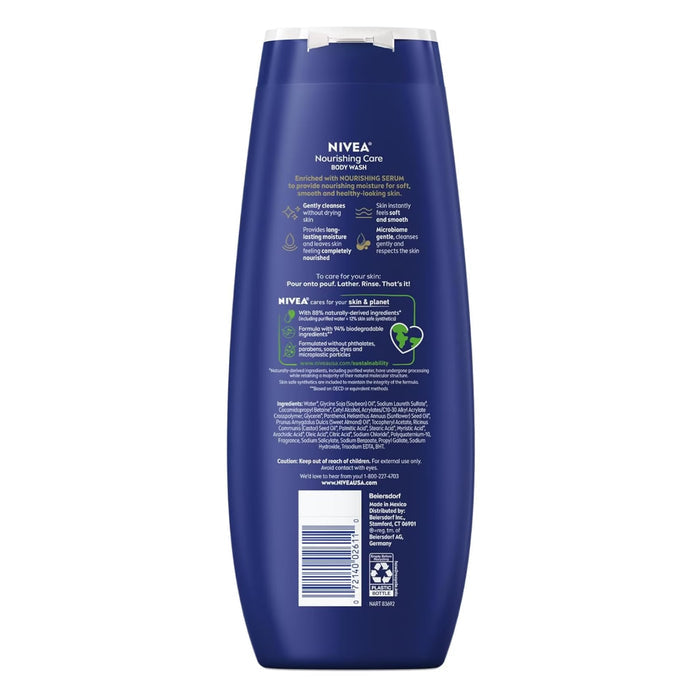 NIVEA Nourishing Care Body Wash, 20 oz - 12 Pack