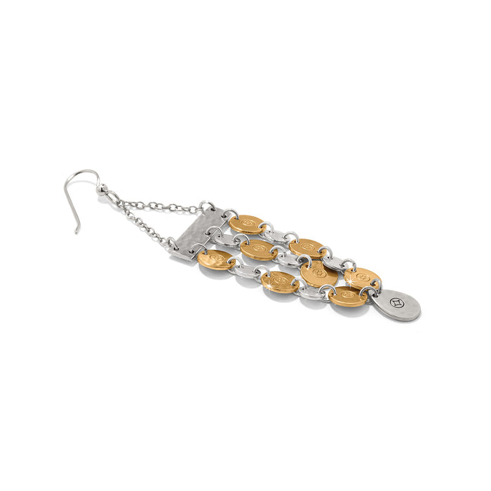 Palm Canyon Two Tone Drop French Wire Earrings