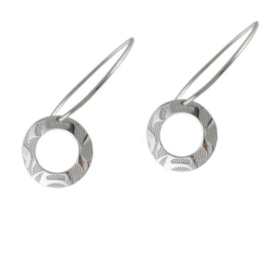 PANABO Silver Pewter Equilibrium Earrings - Petite