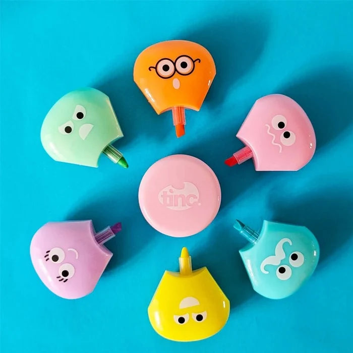 Pastel Flower Highlighter Pen for Study & Notes - 6 Colours