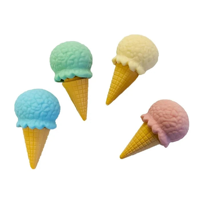 Pastel Ice Cream Eraser Set for Kids – 4pcs