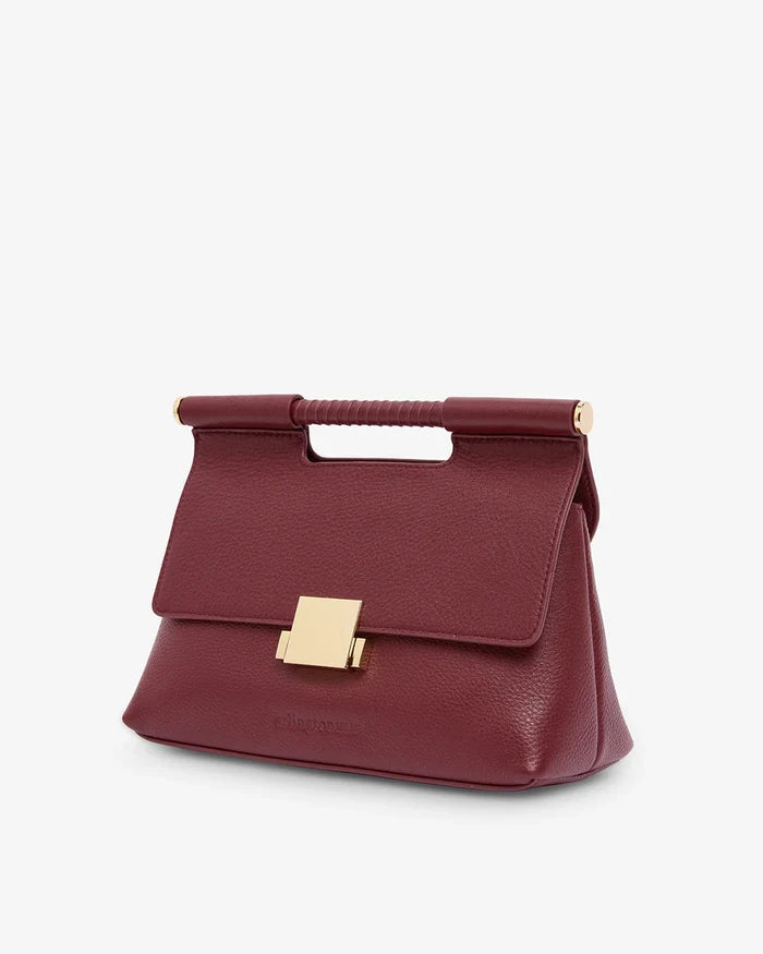 PAYTON HANDBAG in Burgundy Pebble by Arlington Milne