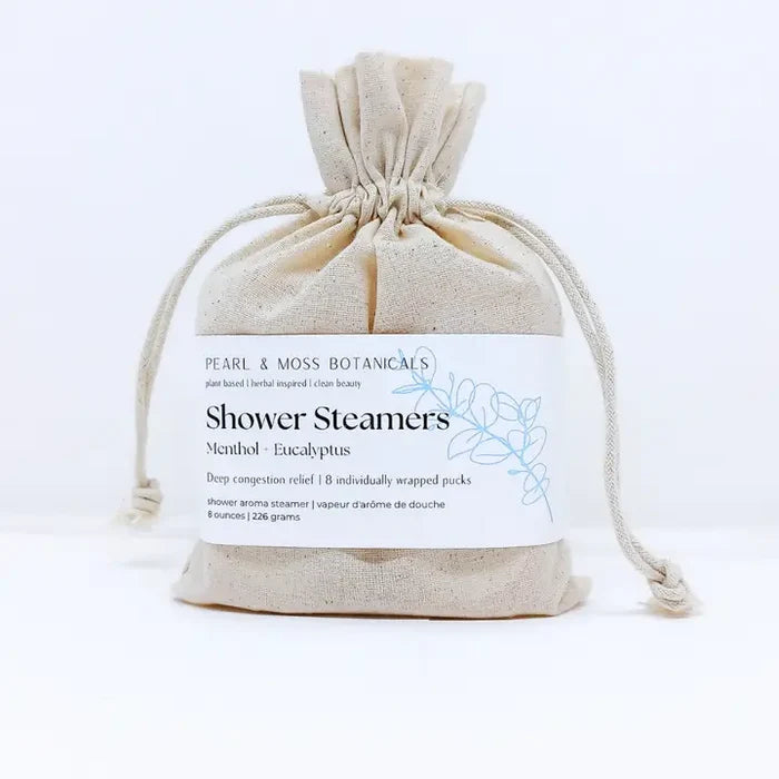 Pearl & Moss Shower Steamers | Menthol + Eucalyptus - Magnolia Lane co. Home + Garden + Gift