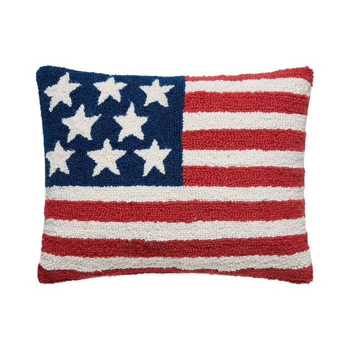 Peking Handicraft - USA Flag Hook Pillow