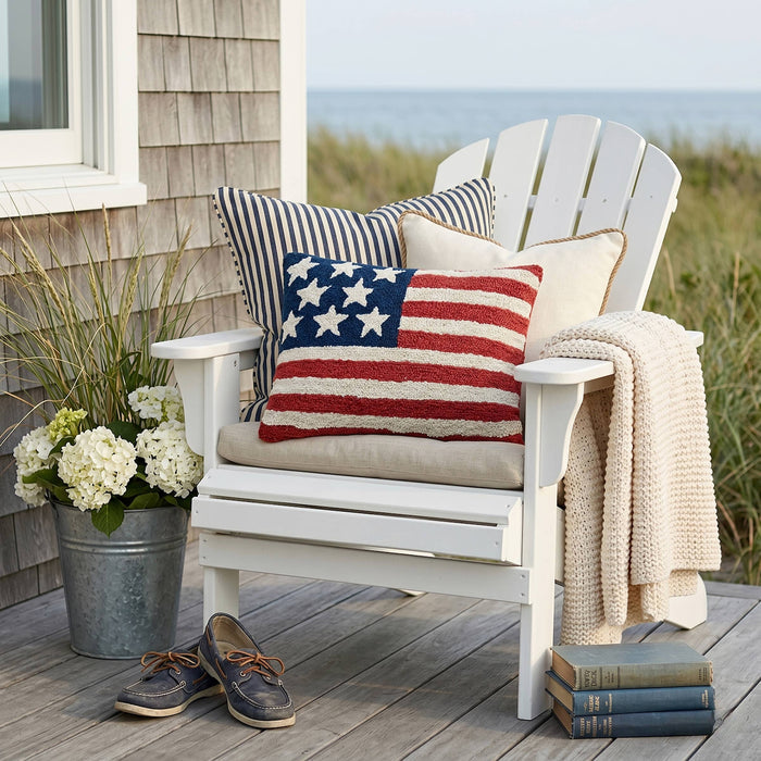 Peking Handicraft - USA Flag Hook Pillow