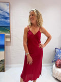 PENTACLE SLIP DRESS | Darlington Floral Cherry Red - Darling & Domain