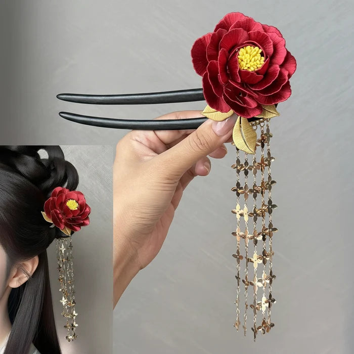 Peony Hairpin Chanhua Materials Flowers DIY Kit - Include Detailed Video Tutorial