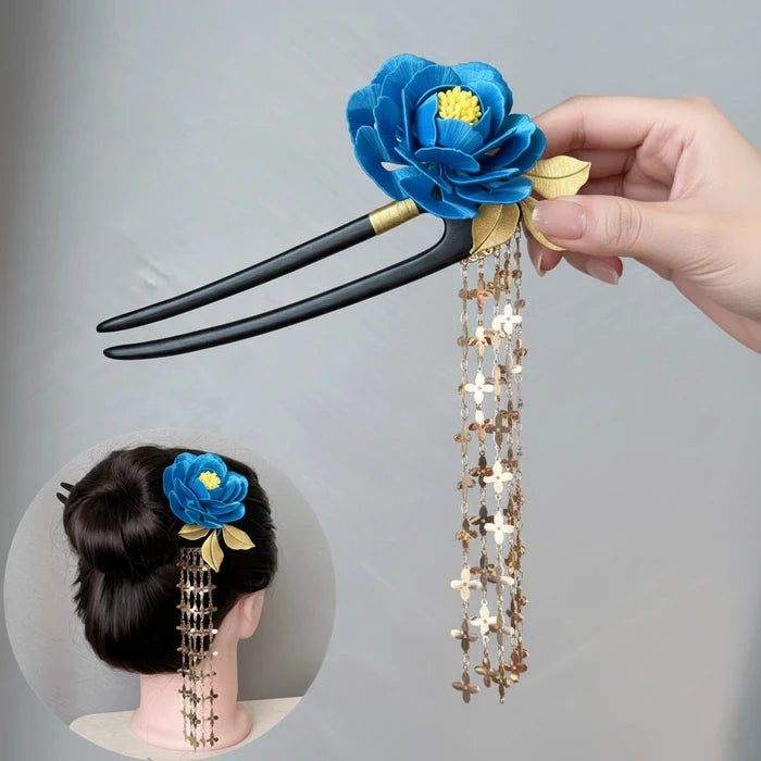 Peony Hairpin Chanhua Materials Flowers DIY Kit - Include Detailed Video Tutorial