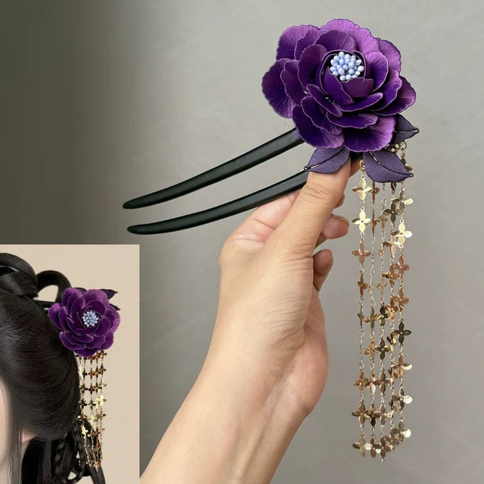 Peony Hairpin Chanhua Materials Flowers DIY Kit - Include Detailed Video Tutorial