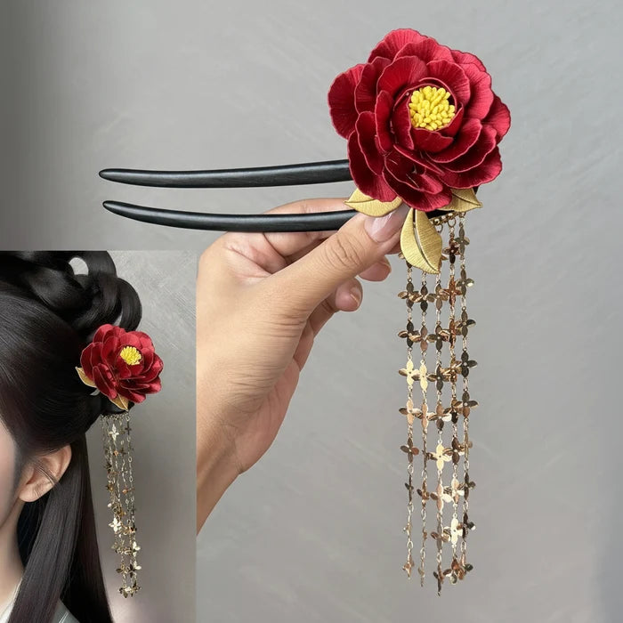 Peony Hairpin Chanhua Materials Flowers DIY Kit - Include Detailed Video Tutorial