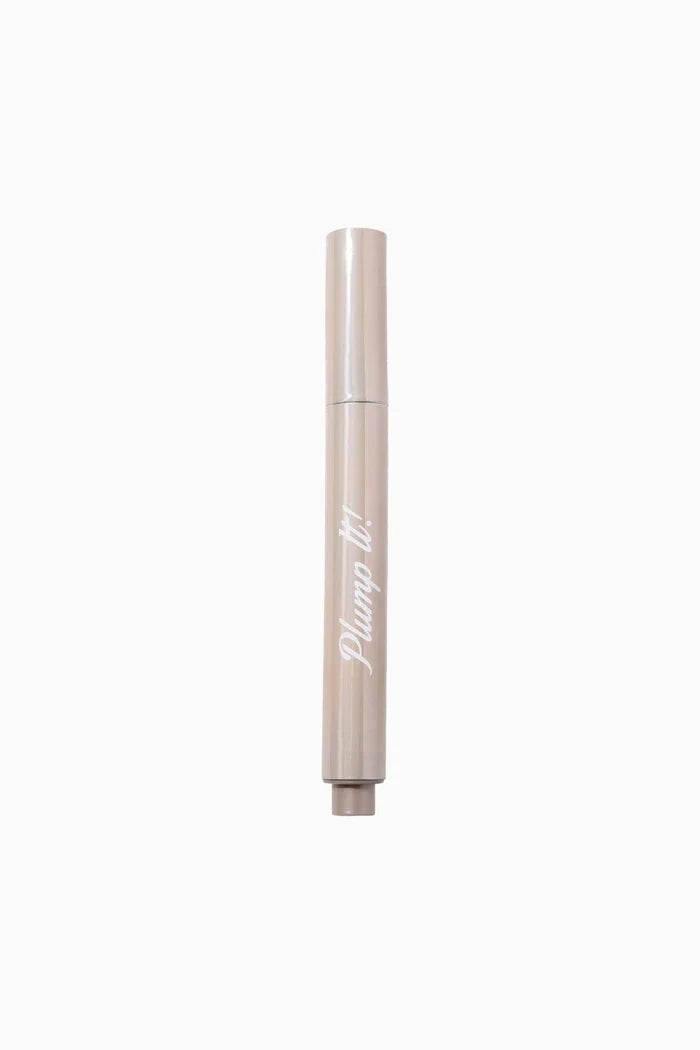 Transparent Plump It! Volumising Lip Oil in a 3 ml tube, enhancing lip fullness with a glossy, nourishing makeup product.